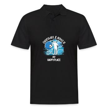 Boule Petanque Boccia Boules Schokolade - Männer Poloshirt - Schwarz - Vorne - Kai (181cm)