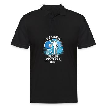 Boule Pétanque Boccia Boules Chocolat - Polo Homme - noir - Devant - Kai (181cm)
