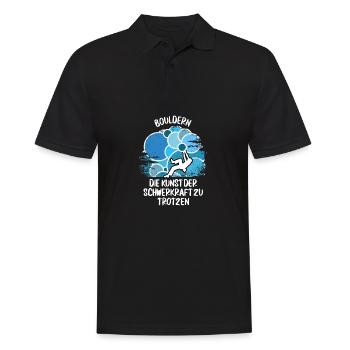Vintage Bouldern Boulderer Klettern Kletterer - Männer Poloshirt - Schwarz - Vorne - Kai (181cm)