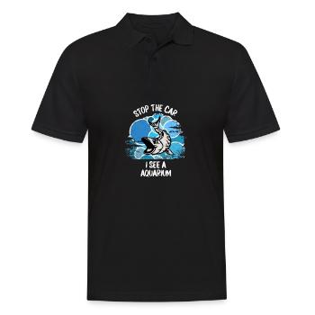 Aquarium Aquarist Fish Ornamental Fish Aquaristics - Men's Polo Shirt - black - Front - Kai (181cm)