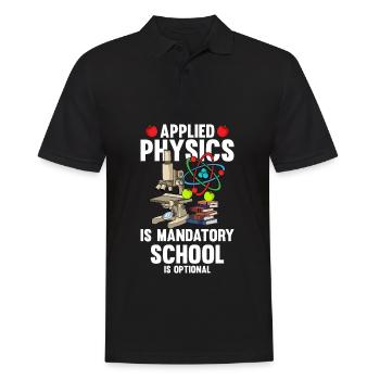 Physik Physiker - Männer Poloshirt - Schwarz - Vorne - Kai (181cm)