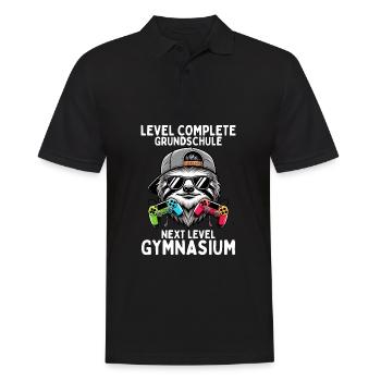 Level Complete Next Level Gymnasium Faultier - Männer Poloshirt - Schwarz - Vorne - Kai (181cm)