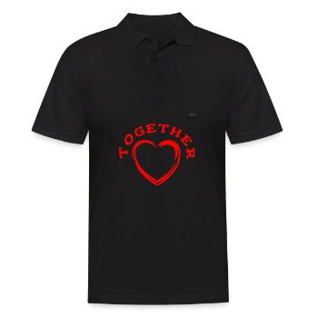 Together forever - left side - Men's Polo Shirt - black - Front - Kai (181cm)