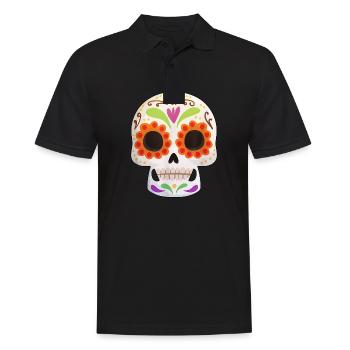 Jour des morts Dia de Los Muertos Skull Gift - Polo Homme - noir - Devant - Kai (181cm)