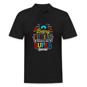 Autismus Autist ADHS Autism Asperger Geschenk - Männer Poloshirt - Schwarz - Vorne - Kai (181cm)