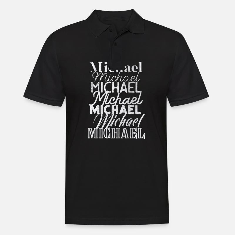 Michael - Männer Poloshirt - Schwarz