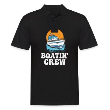 Motorboating Squad Pontoon Boatin Crew Lake Life - Men's Polo Shirt - black - Front - Kai (181cm)