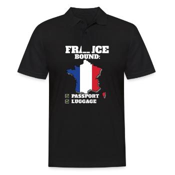 France Bound Country Travel Drapeau français Vacances - Polo Homme - noir - Devant - Kai (181cm)