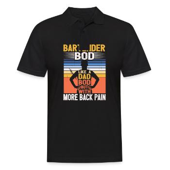 Barman Bod Like A Dad Bod Professeur de biologie - Polo Homme - noir - Devant - Kai (181cm)