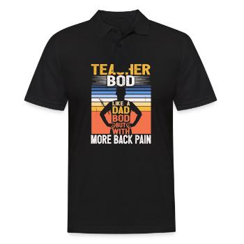 Teacher Bod Like A Dad Bod Funny Teacher - Polo Homme - noir - Devant - Kai (181cm)