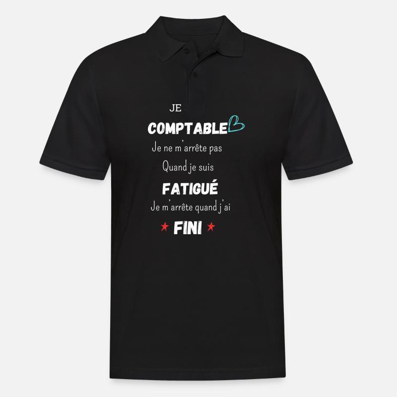 Buchhaltung Humor - Männer Poloshirt - Schwarz