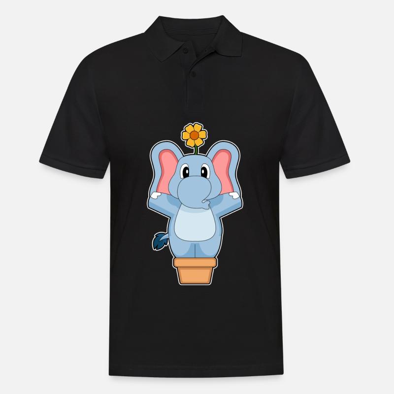 Fleur d’éléphant - Polo Homme - noir