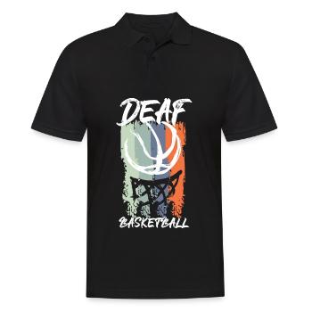 Deaf Ball Basketball Geschenk Deafball - Männer Poloshirt - Schwarz - Vorne - Kai (181cm)