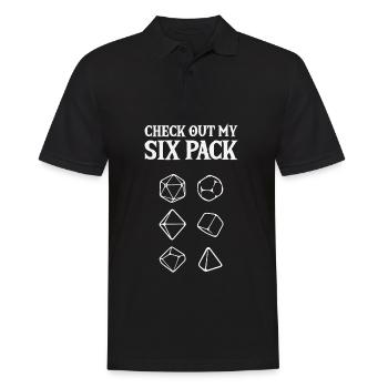 Dungeons cube RPG Check Out My Six Pack Tabletop - Polo Homme - noir - Devant - Kai (181cm)