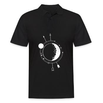Weltall Universum Orbit Astronaut Planet space - Männer Poloshirt - Schwarz - Vorne - Kai (181cm)