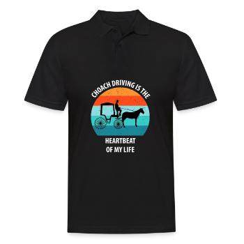 Calèche de cocher Calèche tirée par des chevaux Calèche - Polo Homme - noir - Devant - Kai (181cm)