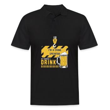 Kranführer Kran - Männer Poloshirt - Schwarz - Vorne - Kai (181cm)