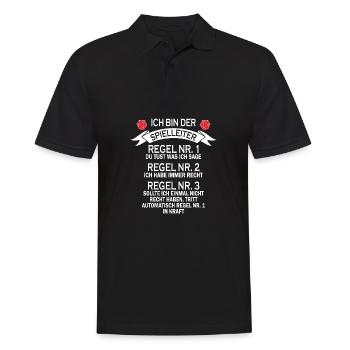 Spielleiter Rollenspiel Nerd Geek Geschenk - Männer Poloshirt - Schwarz - Vorne - Kai (181cm)