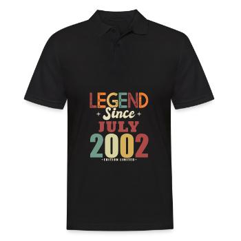 Cadeau d anniversaire 20 ans juillet 2002 legende - Polo Homme - noir - Devant - Kai (181cm)