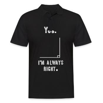 Lustig Mathematik Spruch Mathelehrer Mathesprüche - Männer Poloshirt - Schwarz - Vorne - Kai (181cm)