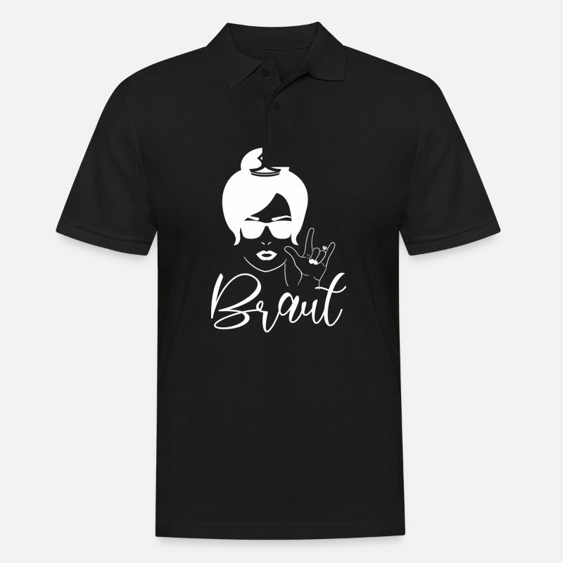 Braut Hochzeit Ehe Geschenk - Männer Poloshirt - Schwarz