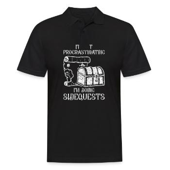 I'm not Procrastinating - Doing Side Quests Design - Männer Poloshirt - Schwarz - Vorne - Kai (181cm)