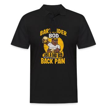 Barman Bod Like A Dad Bod Professeur de biologie - Polo Homme - noir - Devant - Kai (181cm)