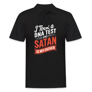 I took a DNA test: Satan is my father! - Men's Polo Shirt - black - Front - Kai (181cm)