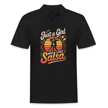 Just a girl who loves salsa - Men's Polo Shirt - black - Front - Kai (181cm)