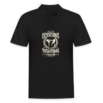 Le kickboxing vous resserre - Polo Homme - noir - Devant - Kai (181cm)