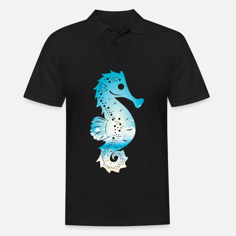 Hippocampe (édition du ciel) - Polo Homme - noir