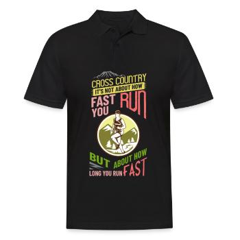 Cross Country Running Crosslauf Geländelauf Laufen - Polo Homme - noir - Devant - Kai (181cm)