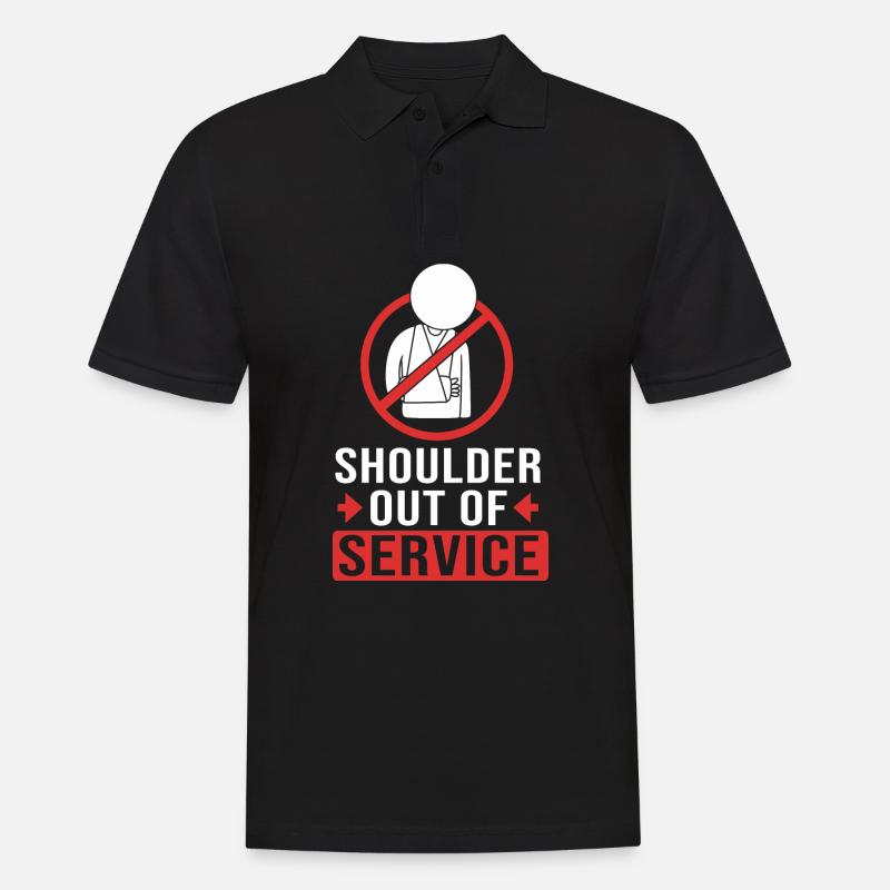 Gebrochener Arm Knochen Knochenbruch - Männer Poloshirt - Schwarz