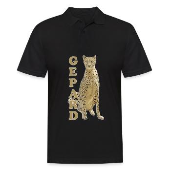 guépard - Polo Homme - noir - Devant - Kai (181cm)