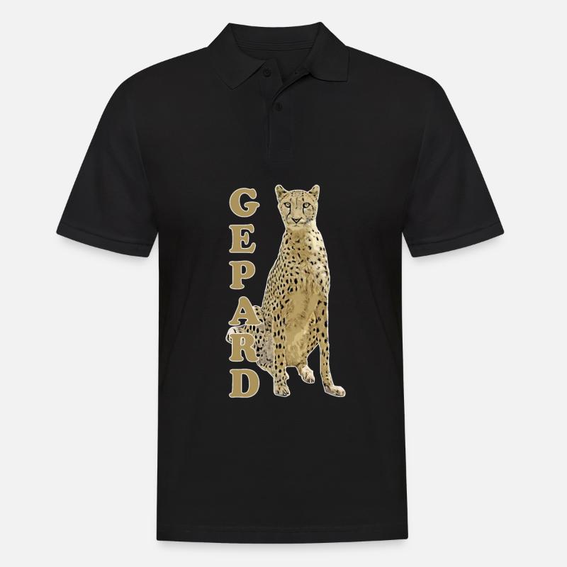Gepard - Männer Poloshirt - Schwarz