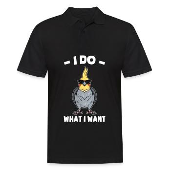 Cockatiel Cadeaux | Animaux de compagnie Oiseaux Animaux - Polo Homme - noir - Devant - Kai (181cm)