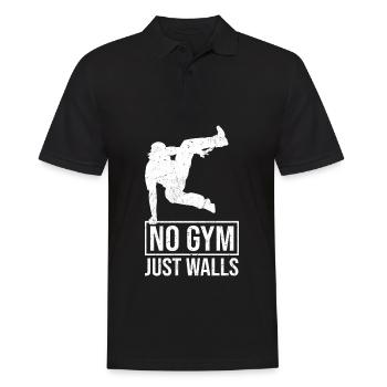 Parkour Geschenke | Parkour Sport Parkur Geschenke - Männer Poloshirt - Schwarz - Vorne - Kai (181cm)