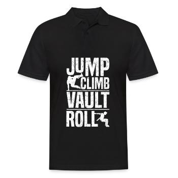 Parkour - Men's Polo Shirt - black - Front - Kai (181cm)