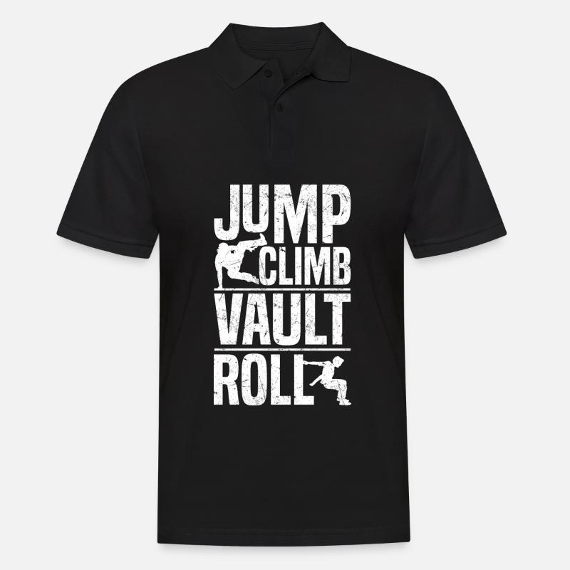 Parkour - Männer Poloshirt - Schwarz