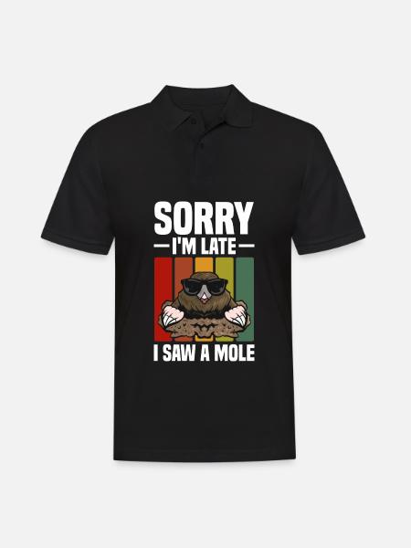 Maulwurf Liebhaber | Maulwürfe Tiere Geschenkidee - Männer Poloshirt - Schwarz