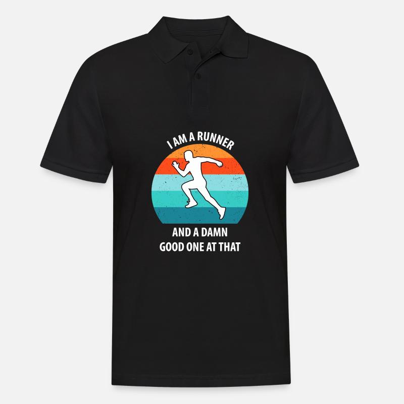 Joggen - Männer Poloshirt - Schwarz