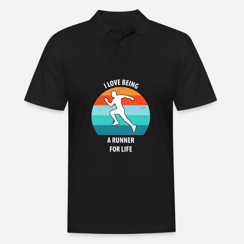Joggen - Männer Poloshirt - Schwarz