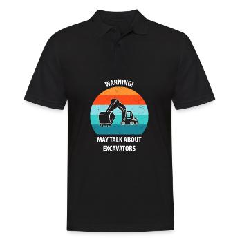 Excavator Excavator Driver Excavator Truck - Men's Polo Shirt - black - Front - Kai (181cm)