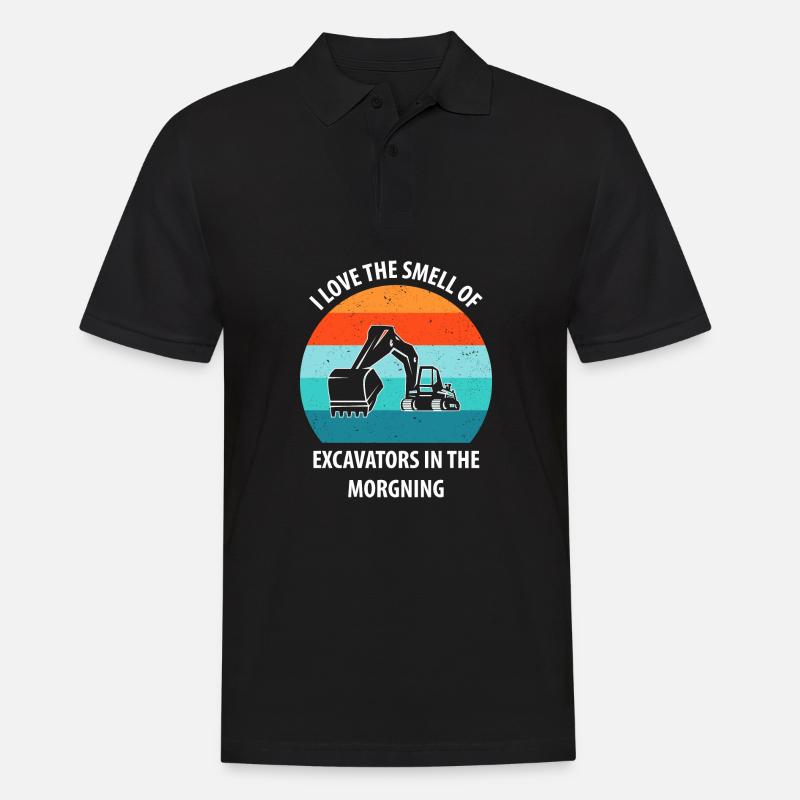 Bagger Baggerfahrer Baggerwagen - Männer Poloshirt - Schwarz