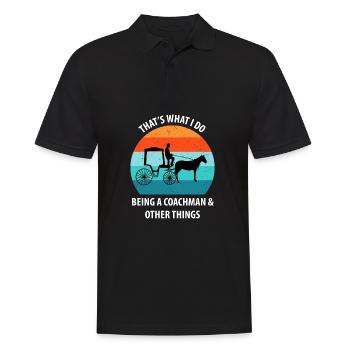 Calèche de cocher Calèche tirée par des chevaux Calèche - Polo Homme - noir - Devant - Kai (181cm)