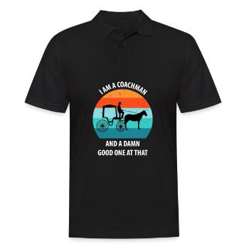 Calèche de cocher Calèche tirée par des chevaux Calèche - Polo Homme - noir - Devant - Kai (181cm)