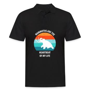Drôle de mammouth de l’âge de pierre de l’âge de glace Design préhistorique - Polo Homme - noir - Devant - Kai (181cm)