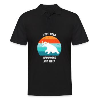 Drôle de mammouth de l’âge de pierre de l’âge de glace Design préhistorique - Polo Homme - noir - Devant - Kai (181cm)