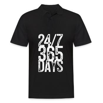 WORKAHOLIC 24/7 HAMSTER HAMSTER - Polo Homme - noir - Devant - Kai (181cm)