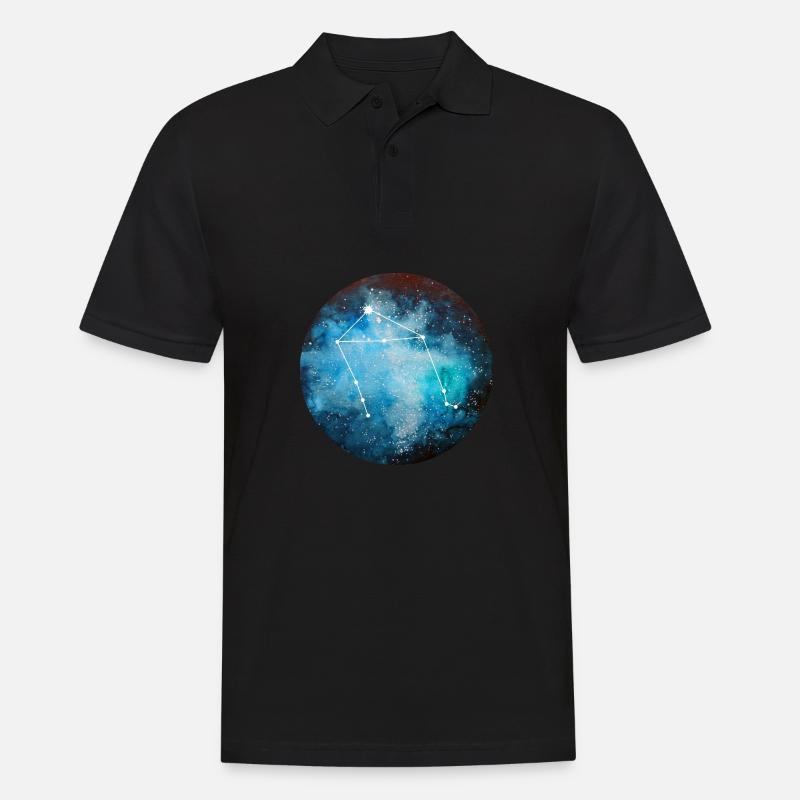 Sternzeichen Waage - Männer Poloshirt - Schwarz